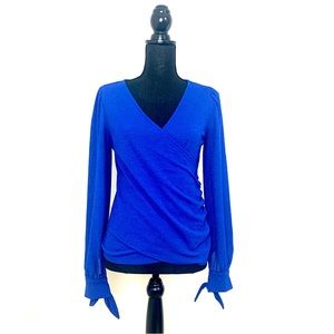 Express Wrap Top with Ruching S